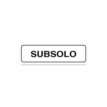 Placa subsolo de PVC 19 x 6cm