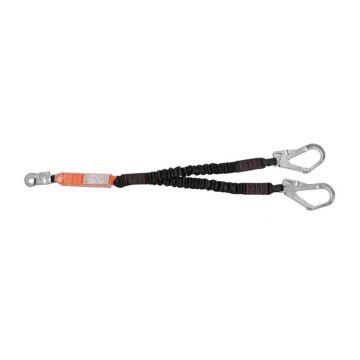 Talabarte "Y" MG Cintos MULT 1892 com absorvedor com ganchos mosquetão aço 55mm