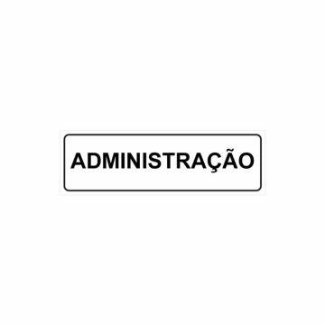 Placa administração de PVC 19 x 6cm
