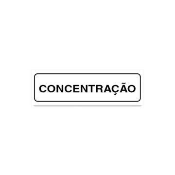 Placa concentração de PVC 19 x 6cm