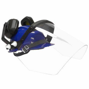 Capacete com protetor tipo fone 8db e protetor facial incolor - CA 27629