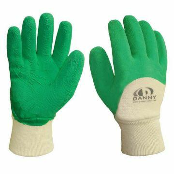 Luvas banhadas com látex natural verde - CA 10431