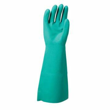 Luvas de borracha nitrílica verde 40 cm - CA 12254