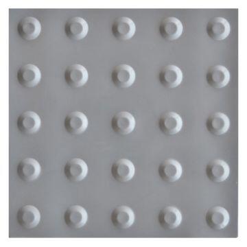 Piso Tátil Alerta Cinza claro 25x25cm