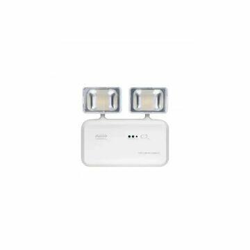 Bloco de iluminação de emergência autônoma LED 2 faróis 1200 lúmens IP65
