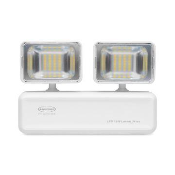 Iluminação de emergência não autônoma LED 2 faróis 1200 lúmens - 24V
