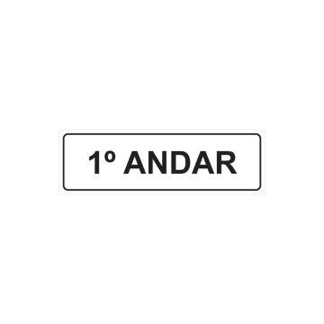 Placa andares de PVC 19 x 6cm
