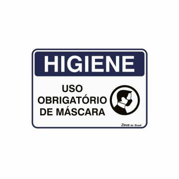 Placa Higiene Máscara - Gel - Distância 35x25cm PVC