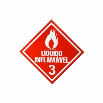 Placa líquido inflamável 3 de PVC 30 x 30cm