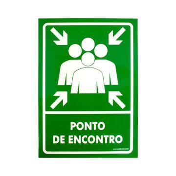 Placa ponto de encontro de PVC 35 x 25cm