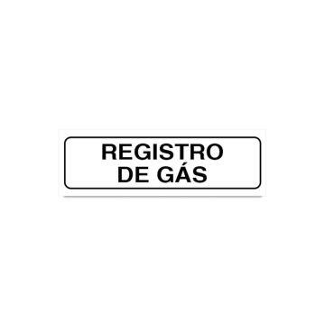 Placa registro de gás de PVC 19 x 6cm