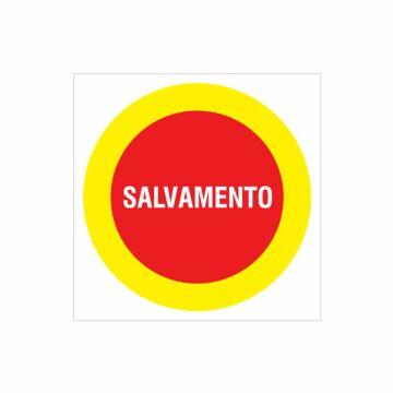 Placa salvamento de PVC 26,5 x 26,5cm