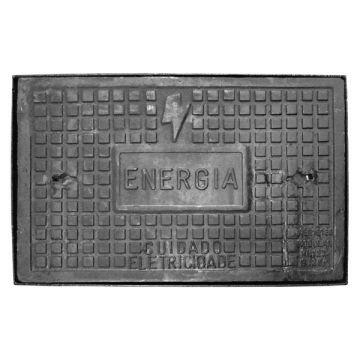 Tampa de ferro fundido Energia 70x46cm 12,5T sem aro