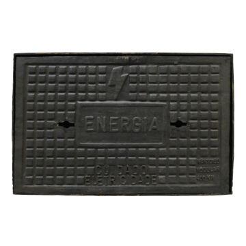 Tampa de ferro fundido Energia 70x46cm 40T sem aro