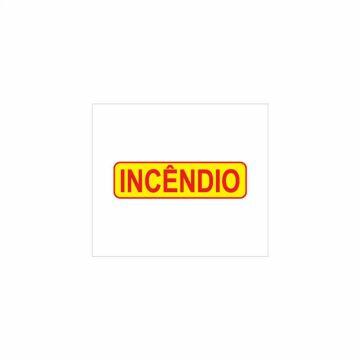 Visor 21 x 22cm com adesivo incêndio para caixa de mangueira