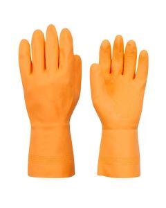 Luvas látex super reforçada laranja forrada - CA 37815