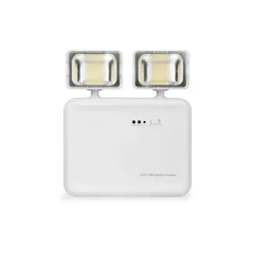 Iluminação de emergência autônoma Segurimax LED 2 faróis 2200 lúmens Iluminação de emergência autônoma Segurimax LED 2 faróis 2200 lúmens