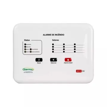 Central alarme incêndio Convencional - 24 setores - 24V Central alarme incêndio Convencional - 24 setores - 24V