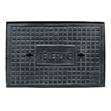 Tampa de ferro fundido Telefone 70x46cm 40T sem aro Tampa de ferro fundido Telefone 70x46cm 40T sem aro